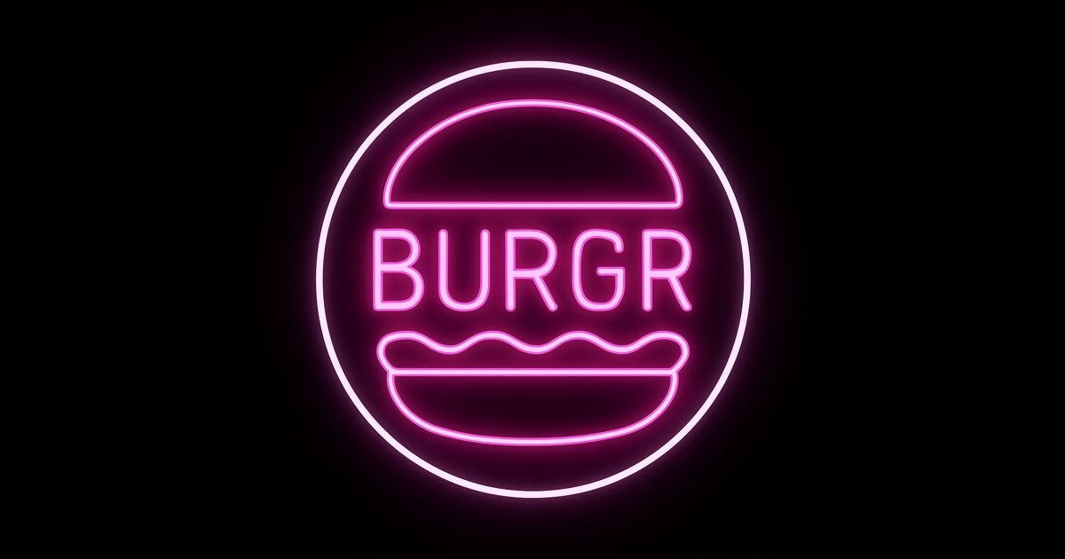 BURGR DFW neon logo